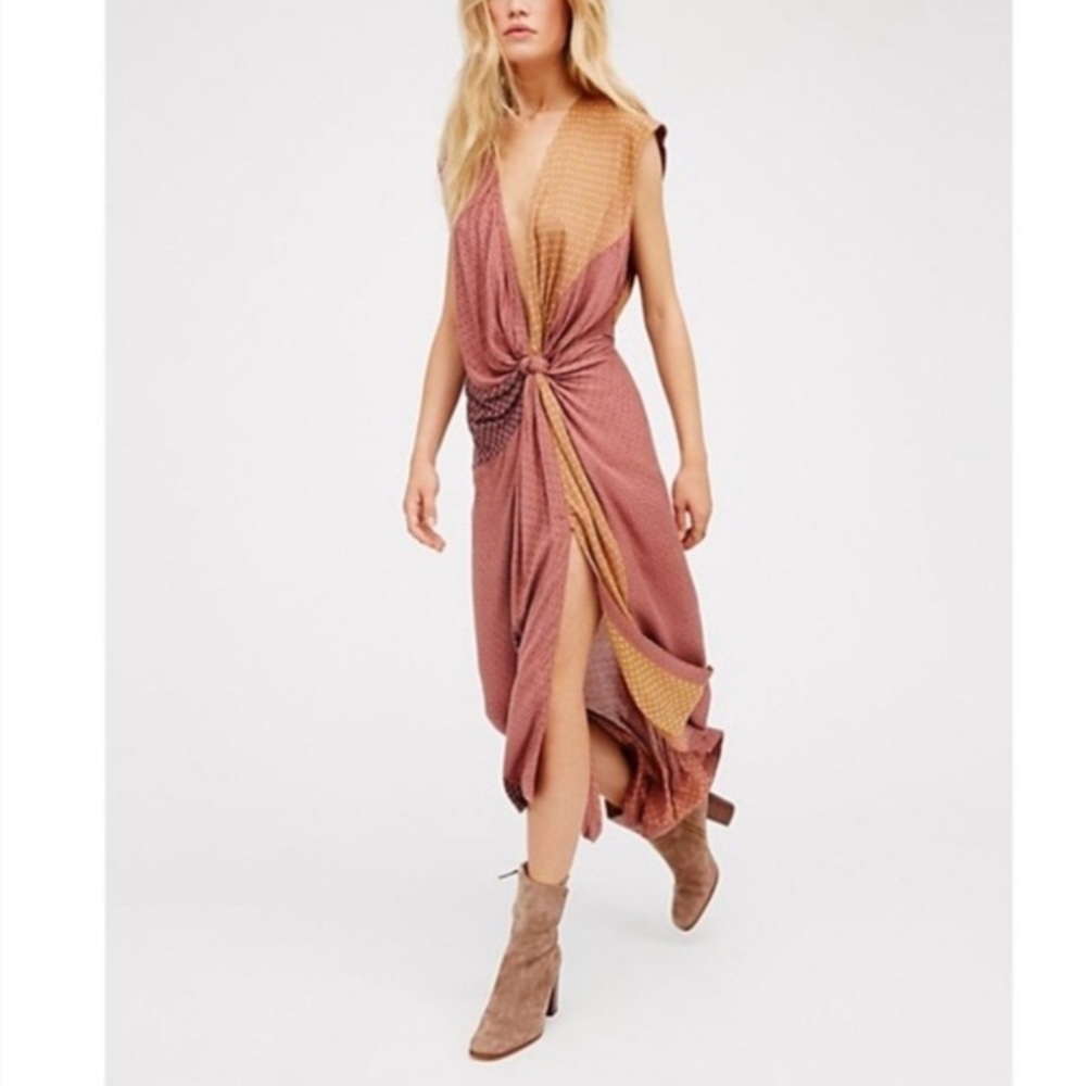 Free People New Romantics BOHO Saville Row Cottagecore Midi Dress Size 2 - Picture 2 of 16